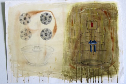 Laboratorium. Akvarell, 49,5x36, 1989-90.